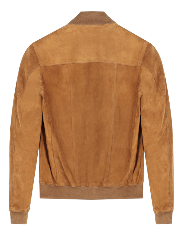 Cognac suede bomber NO CLOCK
