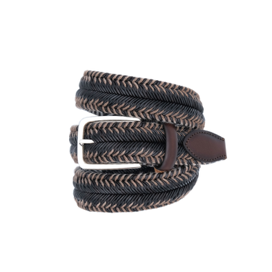 Bi-material braided belt VENETA CINTURE