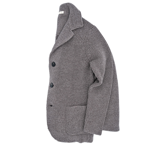Chestnut knitted jacket MAURIZIO  BALDASSARI