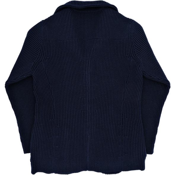 Navy blue knitted jacket MAURIZIO BALDASSARI