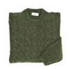 Military green round neck sweater GRAN SASSO for Sartorial Corner