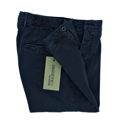 Navy blue chino INCOTEX 40582/825
