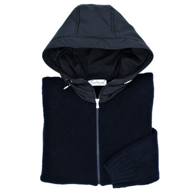 Navy blue hooded sweater GRAN SASSO for Sartorial Corner