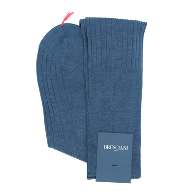 Blue jean knee-high socks BRESCIANI