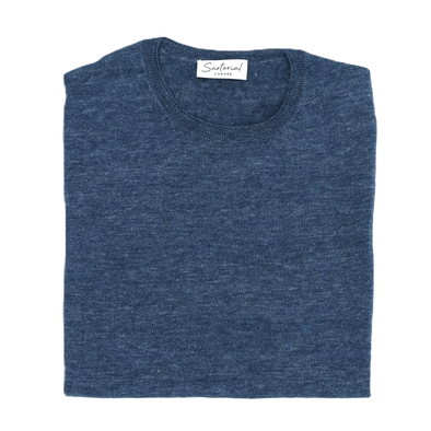Mottled blue t-Shirt GRAN SASSO for Sartorial Corner