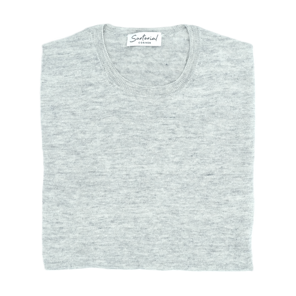 Mottled light grey t-shirt GRAN SASSO for Sartorial Corner