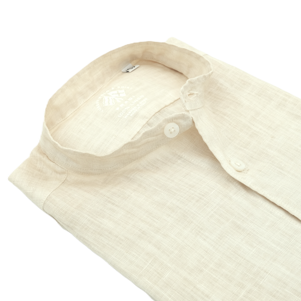 Light beige "Mao collar" casual shirt FRADI