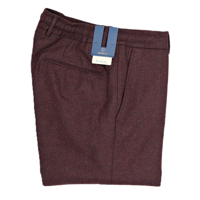 Burgundy flanel sport trouser SANTANIELLO
