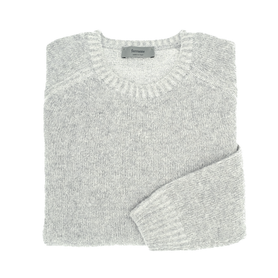 Light grey round neck sweater FERRANTE