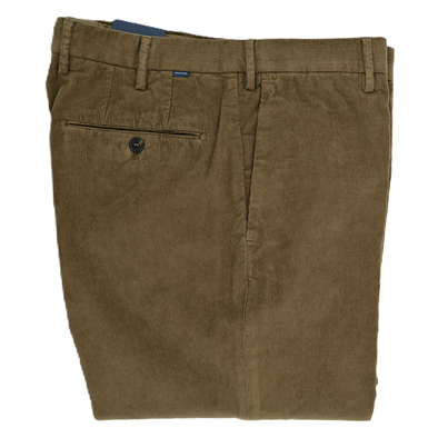 Green forest "thin corduroy" chino INCOTEX 39/40927/421