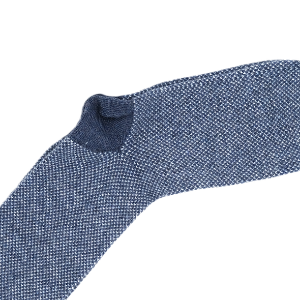 Bird's eye blue mid-calf socks SOZZI MILANO