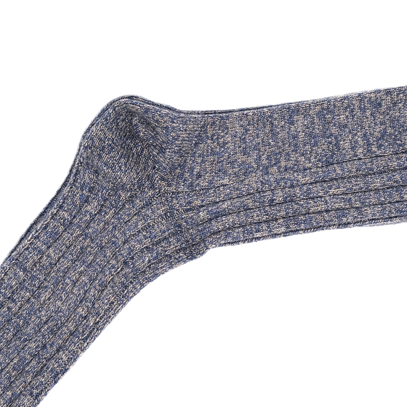 Mottled blue mid-calf socks SOZZI MILANO