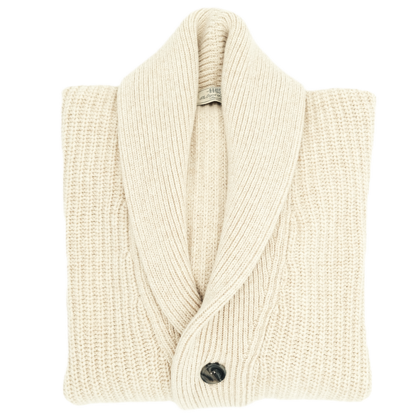 Sand shawl collar cardigan AB KOST