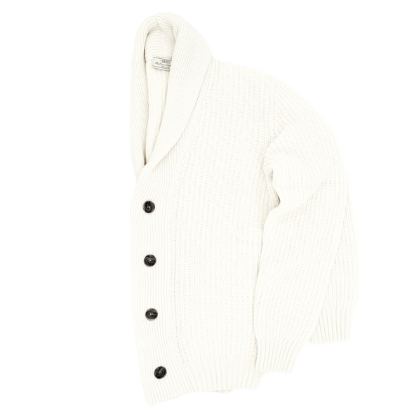 Off white shawl collar cardigan AB KOST