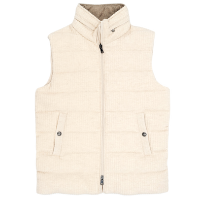 Off white "ribbed wool" bodywarmer FRADI