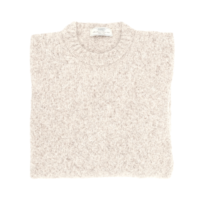 Mottled sand round neck sweater AB KOST