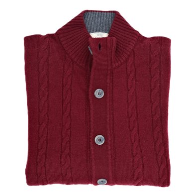 Burgundy "twists" cardigan AB KOST