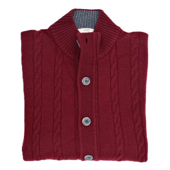 Burgundy "twists" cardigan AB KOST