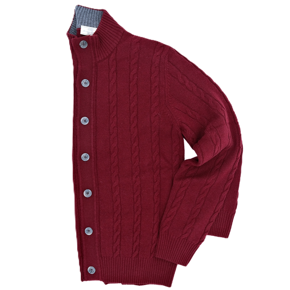 Burgundy "twists" cardigan AB KOST