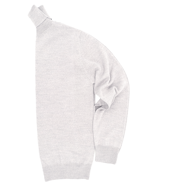 Light grey "extrafine merino" turtle neck sweater AB KOST