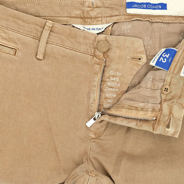 Deep beige chino "moleskin bobby" JACOB COHEN 3651/D90