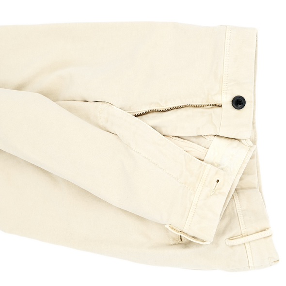 Off white "moleskin" chino INCOTEX 40686/033