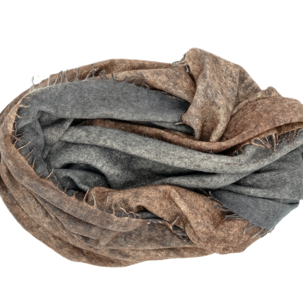 Brown and dark grey scarf CLAUDIO CUTULI
