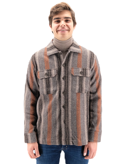 Multicoloured "autumn stripes overshirt " sport jacket  SUNHOUSE