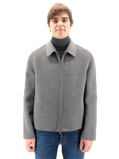 Casual grey short jacket HEVO