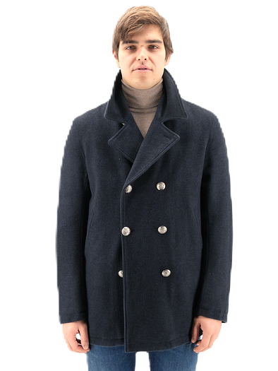 Dark blue double-breasted jacket GMS75