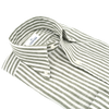 Button-down white and green stripes casual shirt ALESSANDRO GHERARDI