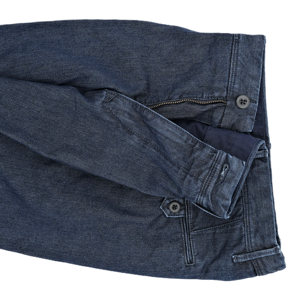Dark blue denim "slacks" chino INCOTEX 60609/820