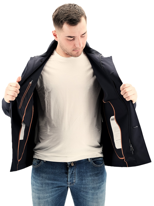 Navy blue "Tauris" raincoat DUNO