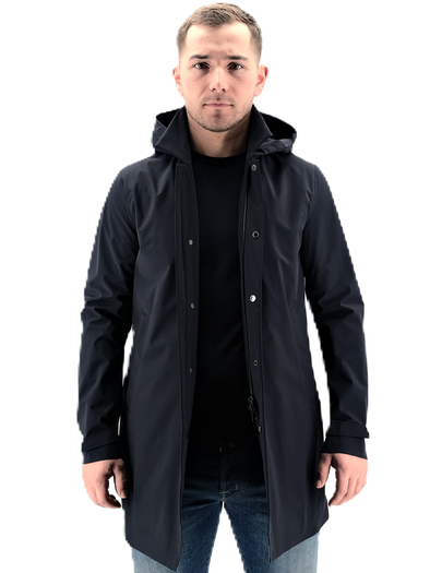 Dark blue "Hooded storm" raincoat DUNO