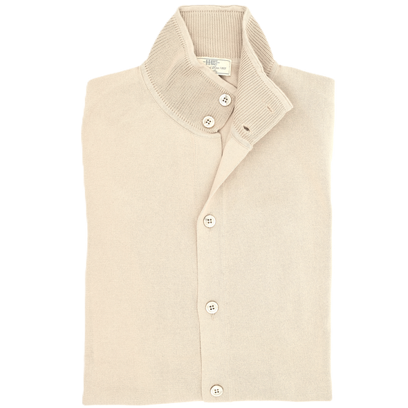 Sand "soft officer collar" cardigan AB KOST
