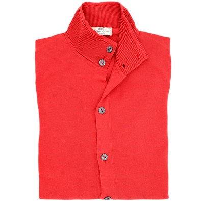 Bright orange "soft officer collar" cardigan AB KOST