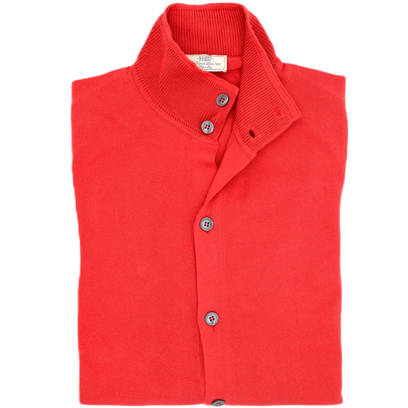 Bright orange "soft officer collar" cardigan AB KOST