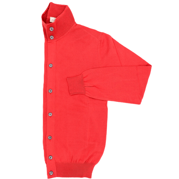 Bright orange "soft officer collar" cardigan AB KOST
