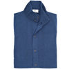 Middle blue "soft officer collar" cardigan AB KOST