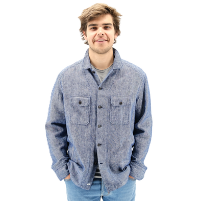 White and blue "Overshirt" sport Jacket ALESSANDRO GHERARDI