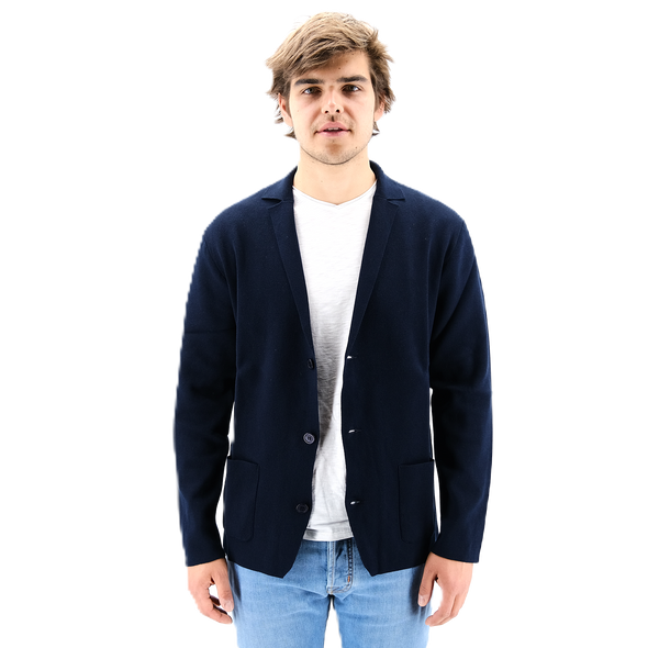 Navy blue knitted Jacket AB KOST