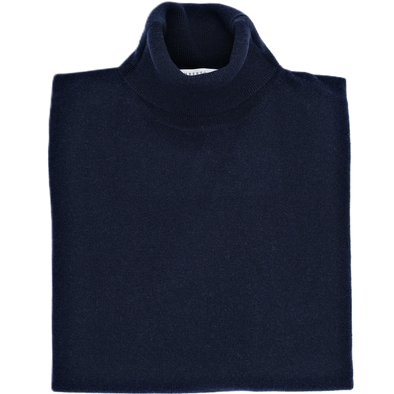 Navy blue turtle neck sweater UMBERTO VALLATI