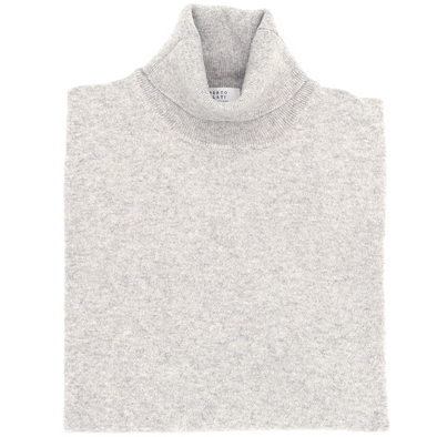Light grey turtle neck sweater UMBERTO VALLATI