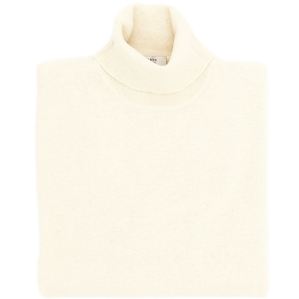 Off white turtle neck sweater UMBERTO VALLATI