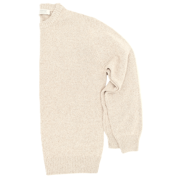 Cream round neck sweater UMBERTO VALLATI