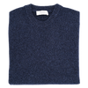 Navy blue round neck sweater UMBERTO VALLATI