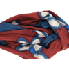 Embroidered "mumbai" scarf with dark red background colour / ROSI