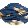 Embroidered "mumbai" scarf with blue background colour / ROSI