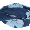 Embroidered "mumbai" scarf with ocean blue background colour / ROSI