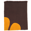 Embroidered "mumbai" scarf with dark brown background colour /ROSI